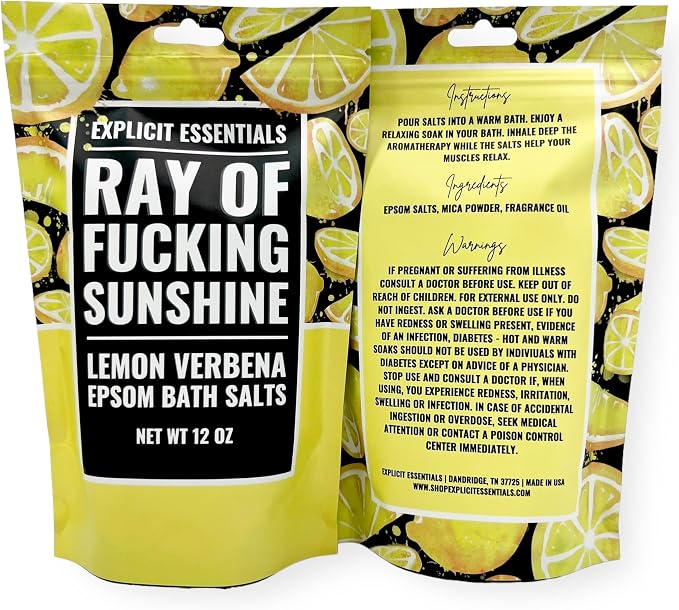 Explicit Essentials Lemon Verbena Epsom Bath Salts, 12 oz - Image 3
