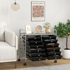 Giantex 12 Drawers Rolling Cart, Mobile Storage Drawer Cart, Classroom - Image 2
