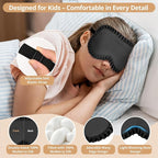 Kids Sleep Mask, 100% Real Mulberry Silk Eye Mask, Sleeping Mask - Image 3