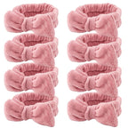Ondder Spa Headband for Washing Face 8 Pack Dark Pink Skincare Headbands for by Ondder