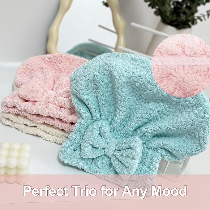 Jseng 3Packs Microfiber Hair Towel - Image 7