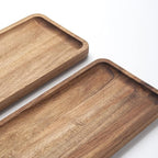 Bathroom Vanity Tray, Acacia Wood Counter Tray, Toilet Tank Tray, Appetizer - Image 2