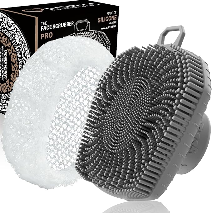 RamPula Face Scrubber & African Net, Silicone Exfoliating Brush by RamPula