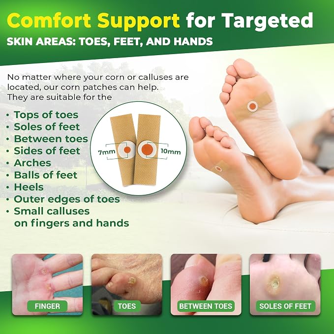 Ulensy Corn Remover Pads for Feet Toes: 30-Pack Salicylic Acid Extra Strength - Image 6