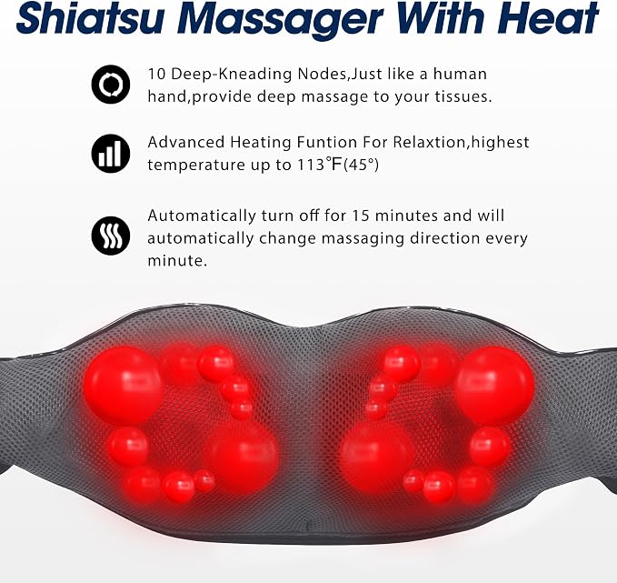 UFFAE Shiatsu Neck and Back Massager - Image 2