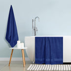 GLAMBURG Premium Cotton Oversized 2 Pack Bath Sheet 35x70-100% Pure Cotton - Image 4