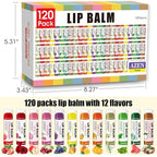 AZEN 120 Pack Lip Balm Bulk, Moisturizing Lip Balms - Image 7