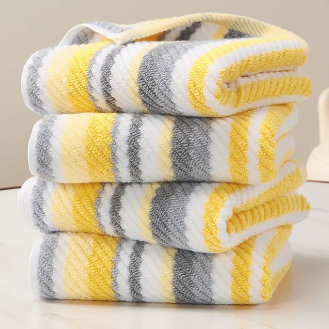 Quick Dry Hand Towels for Bathroom, 4 Pack 16"x27" by VOOVAMOVAS