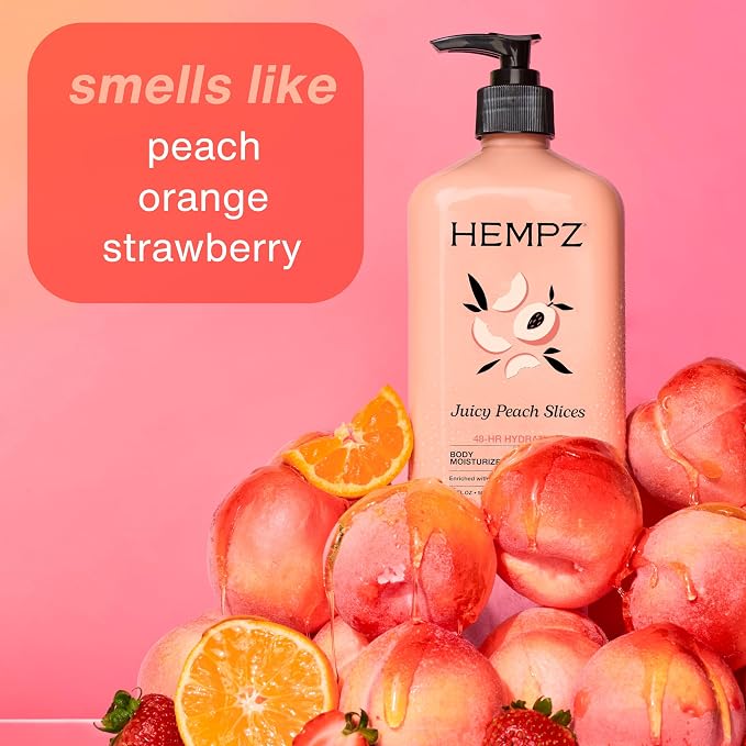 Hempz Juicy Peach Lotion, Hydrating Body Moisturizer, juicy fruit, 17 fl.oz. - Image 4