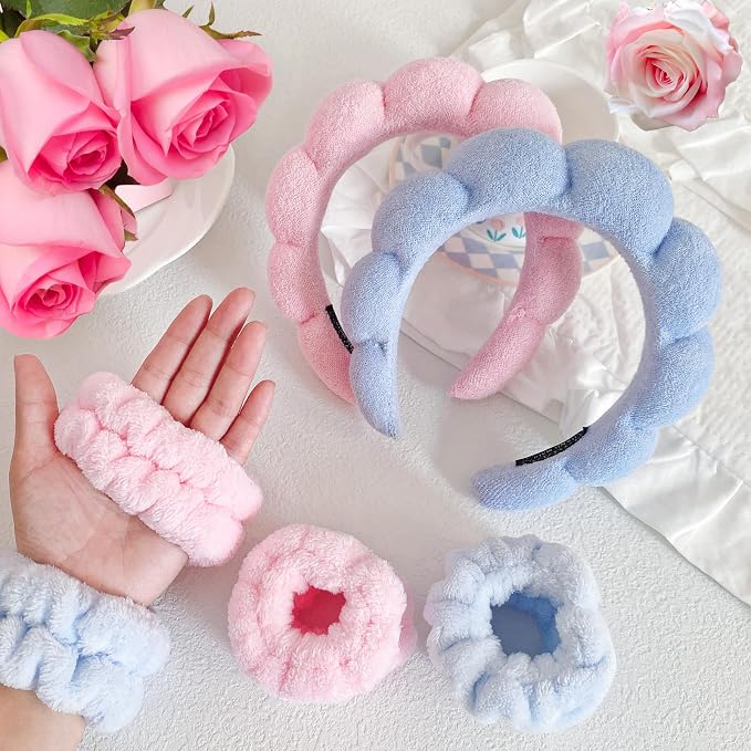 Beleki Spa Headband for Washing Face, Sponge Makeup Skincare Headband & - Image 7