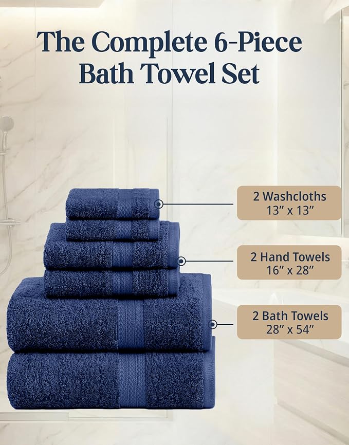 LANE LINEN Luxury Cotton Bath Towel Set - Image 4