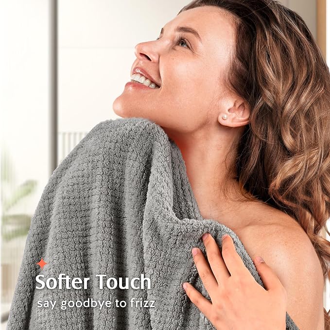 YFONG 2 Pack Microfiber Hair Towel Wrap - Image 3
