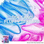 Loofah Sponge Bath Sponge for Women Men 4 Pack - Image 3
