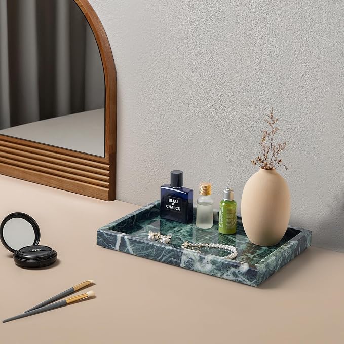 Real Natural Marble Tray for Bathroom, Kitchen and Desktop, Rectangle Genuine - Image 5