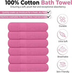 KAHAF COLLECTION 6 Pack Bath Towels Set 100% Ring Spun Cotton, Lightweight - Image 2