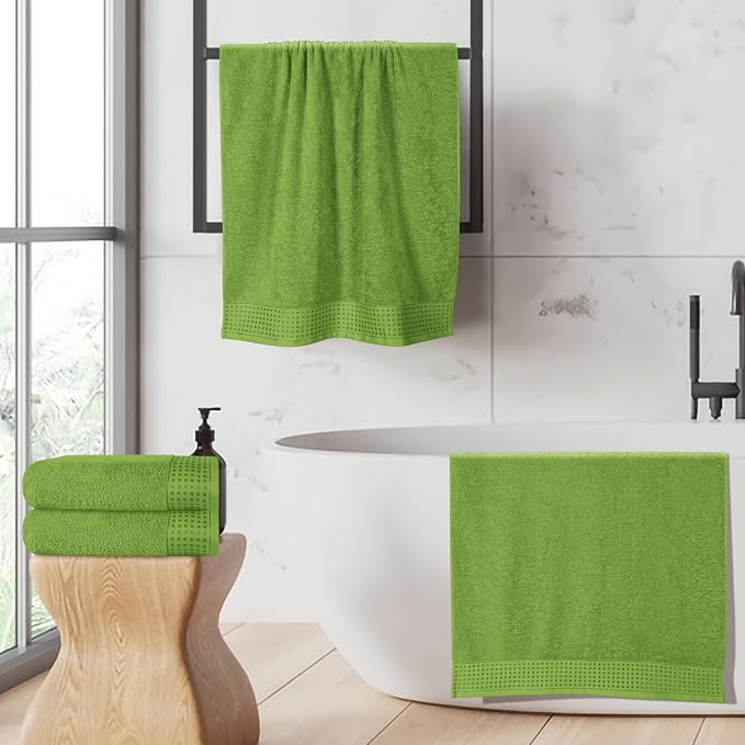GLAMBURG Ultra Soft 4 Pack Oversized Bath Towel Set 27x54 inches, 100% Cotton - Image 5