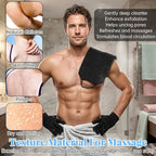 2 Pack Exfoliating Back Scrubber Bath Gloves Set Washcloth Back Scrubber Set - Image 4