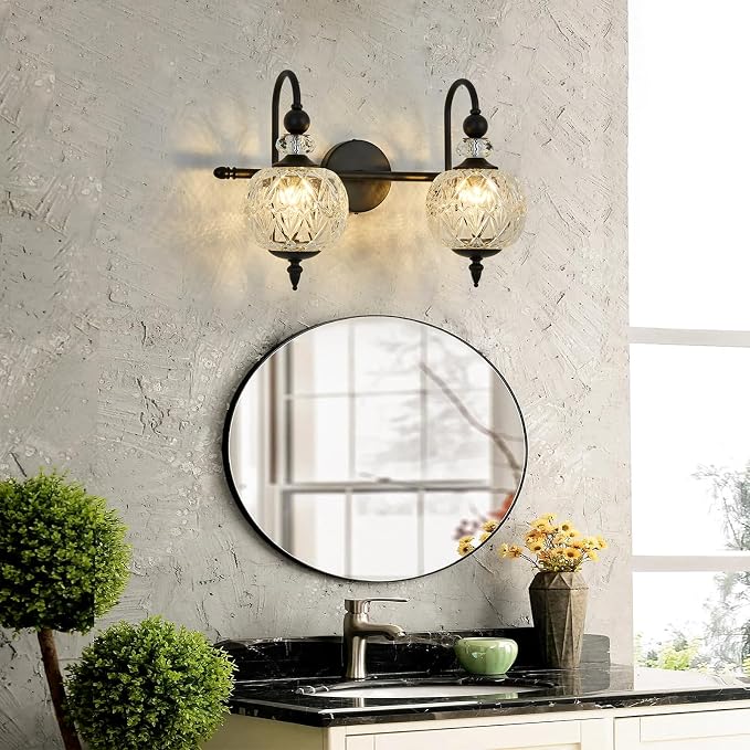 Piepooye Vintage Bathroom Light Fixtures Black Vanity Light - Image 4