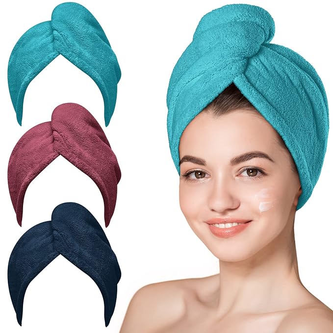 Hicober Microfiber Hair Towel, Hair Turbans by Hicober