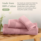 Springtree Home 100% Cotton Bath Towel Set of 4 | Super Soft & Absorbent - Image 4