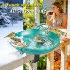 Mellbree Bird Bath Deck Mounted 12", Balcony Fence Railing Clamp Birdbath - Image 4