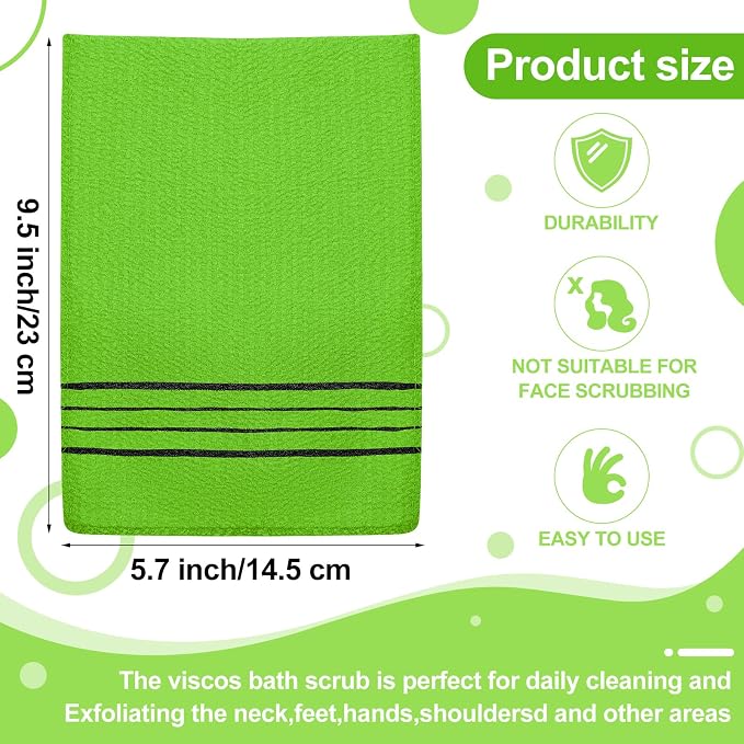 Tatuo 12 Pieces Korean Exfoliating Mitt Glove Italy Towel Body Skin Scrubber - Image 2