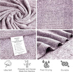 SEISSO Bath Towels 4 Pack Large Bathroom Bamboo Viscose Towels 35” x 63” Plush - Image 8