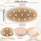 Sibba 10 Pack Dry Brushing Body Brush, Natural Bristle Exfoliating Brush - Image 2