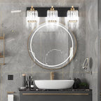 Aipsun Crystal Vanity Light Bathroom Lighting Fixtures 3 Light Modern Vanity - Image 6