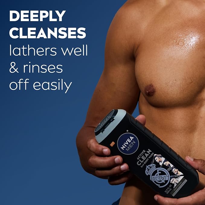 NIVEA MEN Real Madrid Limited Edition Design Active Clean Body Wash - Image 6