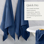 NY Loft 100% Cotton Hand Towels| 6 Pack Hand Towel Set | Absorbent & Quick-Dry - Image 3