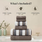 Modern Threads Pax 6-Piece Reversible Yarn Dyed Jacquard Towel Set - Image 3