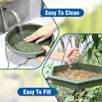 Hanging Bird Bath，2 in 1 XL Hanging Bird Feeder & Birds Bath - Image 3