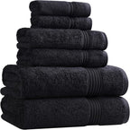 Superior Egyptian Cotton 6-Piece Towel Set, Bathroom Essentials, Towels by SUPERIOR