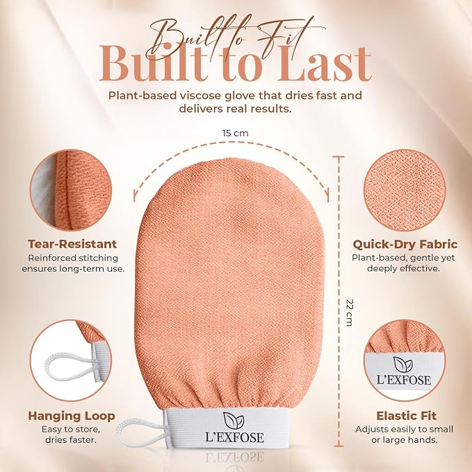 L'Exfose Kessa Hammam Deep Exfoliating Glove 2pc - Image 6
