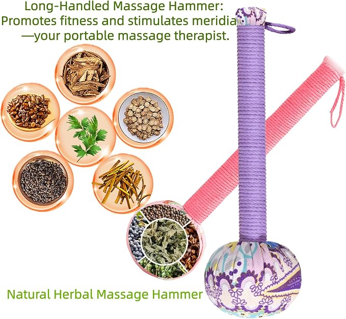 Mugwort Massage Hammer, Massage Tools Back, Shoulder & Body - Image 2