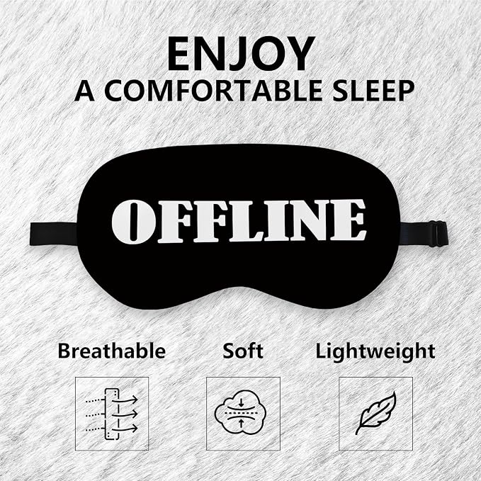 Offline Sleep Mask Silk, Funny Sleeping Mask Adjustable Sleep Mask, Blindfold - Image 6