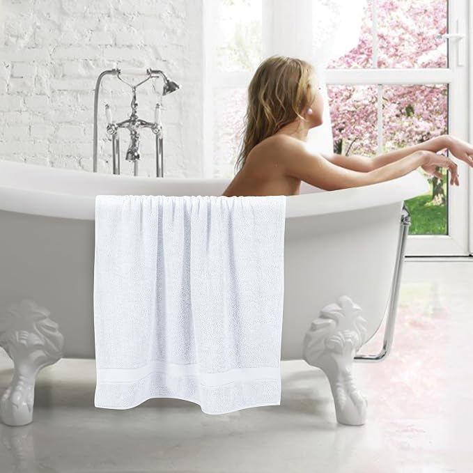 GLAMBURG 700 GSM Premium Cotton 2-Pack Oversized Extra Large Bath Sheet Set - Image 4