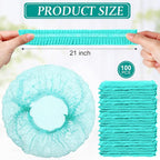 100 Pcs Disposable Nonwoven Bouffant Caps 21 Inch Hair Net Elastic Cap Hair - Image 4