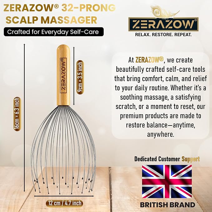 ZERAZOW® Scalp Massager with 32-Prong, Head Massager Scalp Massage Tool - Image 3