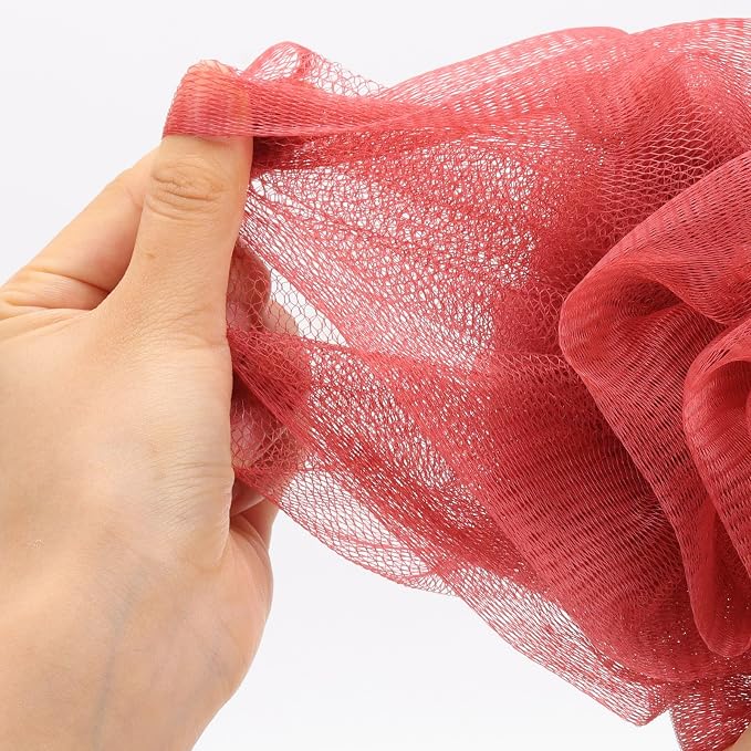 4 Pack Bath Sponge, Bath Shower Loofahs Mesh Pouf Sponge Body Scrubber - Image 3