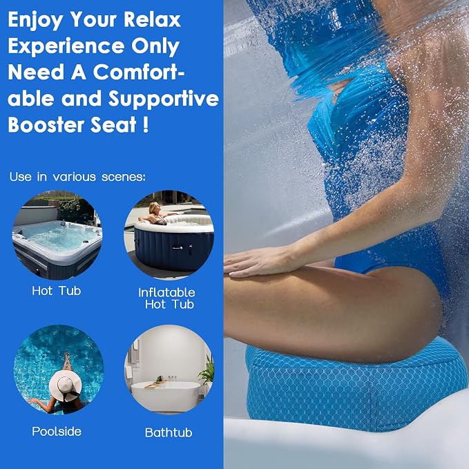Hot Tub Booster Seat for Adults, 5 Inch Thick Supportive Cushion - Image 2