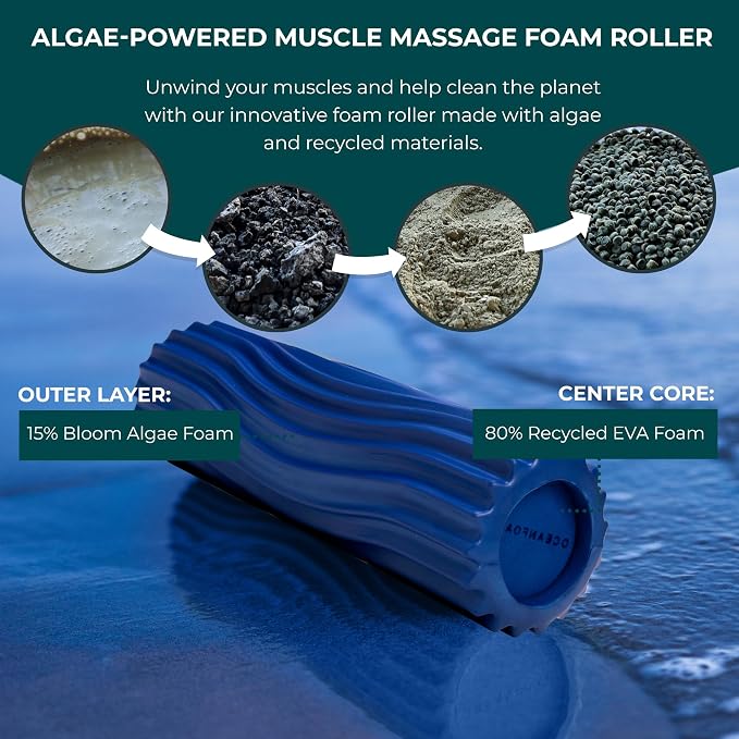 Oceanfoam Ripple Travel Foam Roller Firm Mini Foam Roller - Image 7