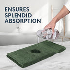 White Classic Luxury Forest Green Hand Towels - Image 4