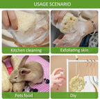 Natural Loofah Sponge, Organic Bath Loofah Pack, Lufas Exfoliating Body Scrubber - Image 4