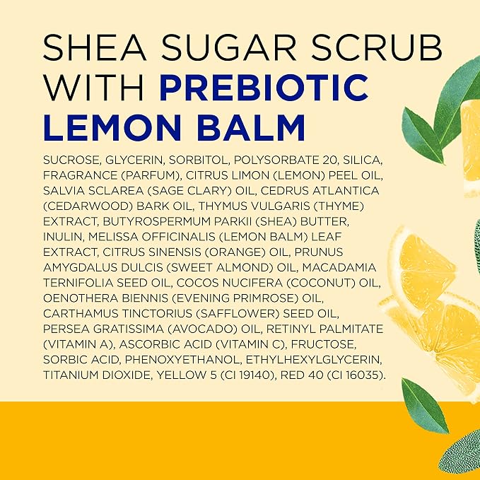 Dr Teal's Shea Sugar Scrub, Prebiotic Lemon Balm, 19 oz - Image 7