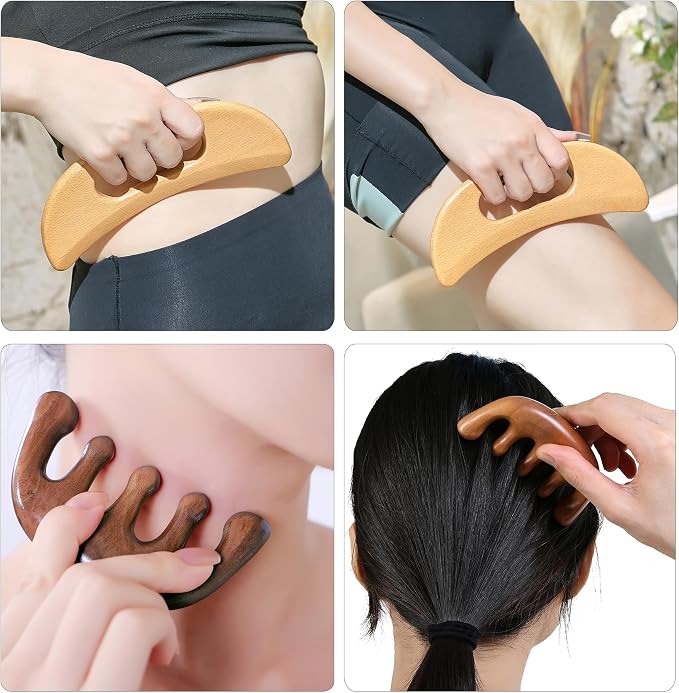 Xokocli 7-in-1 Wood Therapy Massage Tools Lymphatic Drainage Massager - Image 4
