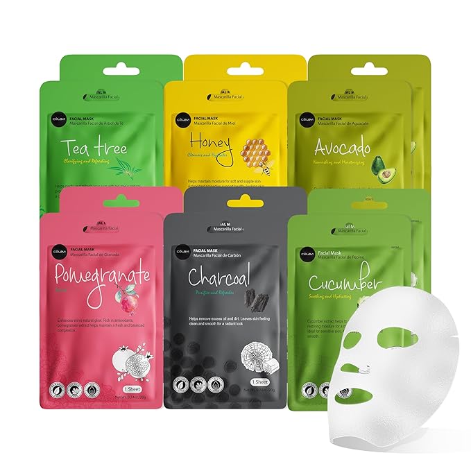 celavi Essence Facial Face Mask Paper Sheet Korea Skin Care Moisturizing 12 Pack by C%C3%A9lavi