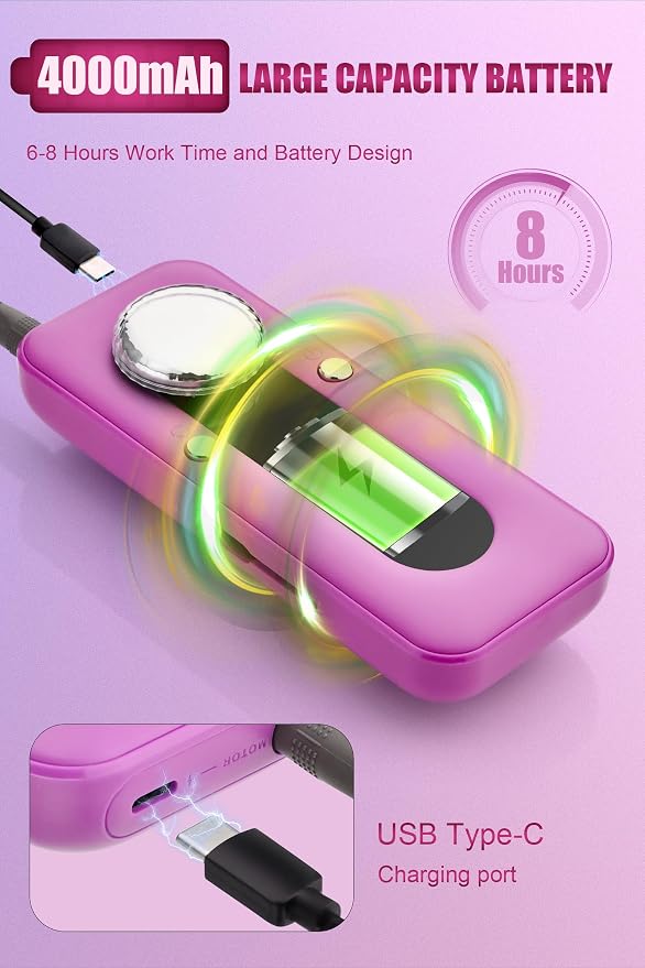 Electric Nail Drill Professional, 45000RPM Cordless Electric Nail File - Image 6