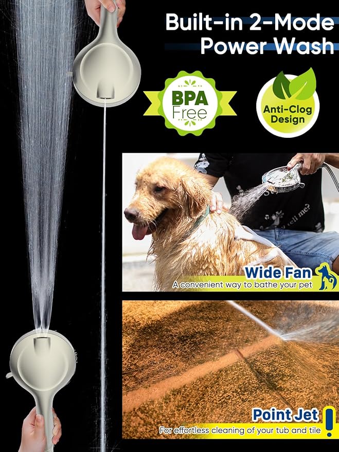 Pavezo® High Pressure Shower Head Handheld 5" Large, 10-mode Portable - Image 3